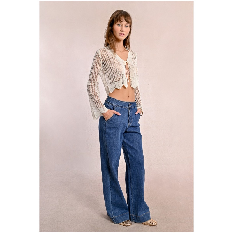 MOLLY BRACKEN Fine knit vest, tieable
